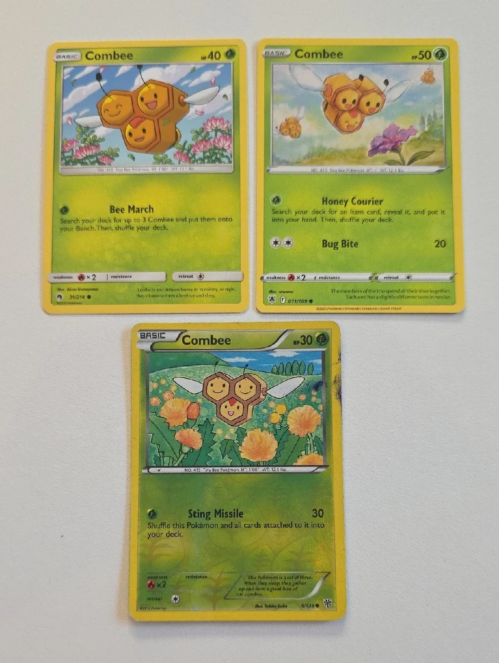 Pokemon Combee Cards
